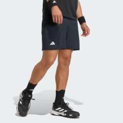 Szorty Tennis Ergo 5 Inch. Czarne krótkie spodenki sportowe męskie Adidas, bez wzorów, tenisowe, climacool (adidas). Za 239.00 zł.