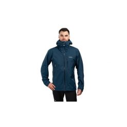 Kurtka trekkingowa męska Downpour Mountain. Szare kurtki męskie RAB, m, bez wzorów, z hardshellu, bez kaptura. Za 899.99 zł.