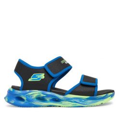 Sandały Skechers. Czarne sandały chłopięce Skechers, bez zapięcia. Za 179.99 zł.