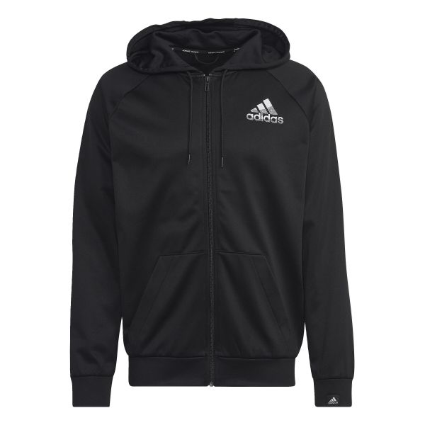 Bluza z logo adidas Aeroready Game and Go Smal. Czarne bluzy męskie Adidas, bez zapięcia, na fitness i siłownię. W wyprzedaży za 259.25 zł.