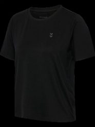 Hummel hmlSOFT W T‑SHIRT S/S – miękki Lyocell. Czarne t-shirty damskie Hummel, m, bez wzorów, z elastanu, bez kołnierzyka. Za 144.00 zł.