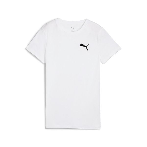 Puma Koszulka Ess 68237402. Białe koszulki sportowe damskie Puma, m, bez wzorów, z bawełny, eleganckie, bez kołnierzyka. Za 71.99 zł.