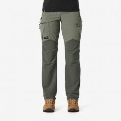 Spodnie trekkingowe damskie Simond MT500. Brązowe spodnie sportowe damskie SIMOND, m, bez wzorów, z tkaniny, trekkingowe. Za 169.99 zł.