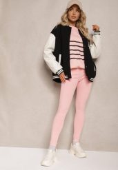 Różowe Skinny Jeansy z Bawełną High Waist Lorie. Czerwone jeansy damskie Renee, z podwyższonym stanem. Za 39.99 zł.