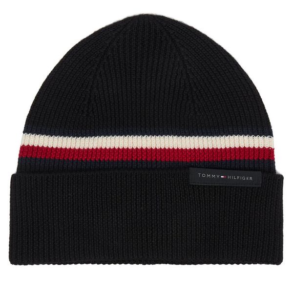 Czapka Tommy Hilfiger. Czarne czapki i kapelusze męskie Tommy Hilfiger, na zimę, bez wzorów. Za 209.99 zł.
