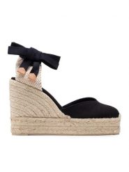 Castañer Espadryle Chiara/8ED/001 020992-100 Czarny. Czarne espadryle damskie Castañer, bez wzorów, z materiału, bez obcasa, bez zapięcia. Za 379.99 zł.