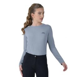 Damska koszulka z długim rękawem Weatherbeeta Relaxed. Niebieskie t-shirty damskie WEATHERBEETA, bez wzorów, eleganckie, bez kołnierzyka. Za 263.50 zł.