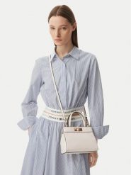 Tommy Hilfiger Torebka Th Modern Mini Satchel AW0AW18726 Kremowy. Białe torebki do ręki damskie Tommy Hilfiger, bez wzorów, ze skóry, bez dodatków. Za 569.99 zł.