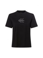 Calvin Klein Jeans Koszulka Kobiety Bawełna czarny, L. Czarne t-shirty damskie Calvin Klein Jeans, l, bez wzorów, z bawełny, bez kołnierzyka. Za 129.95 zł.