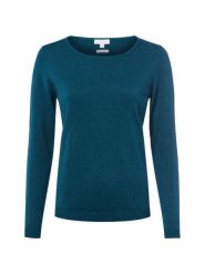 Brookshire Sweter z dzianiny DAmen Kobiety drobna dzianina niebieski|zielony marmurkowy, XXXL. Niebieskie swetry damskie brookshire, na jesień, bez wzorów, z bawełny, bez kołnierzyka, bez ramiączek, bez kaptura. Za 199.95 zł.