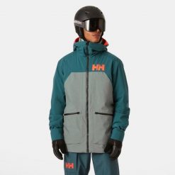 Kurtka narciarska Helly Hansen Straightline Lifaloft 2.0. Zielone kurtki męskie Helly Hansen, l, bez wzorów, z polaru, długie, bez kaptura, narciarskie, primaloft. Za 1,541.60 zł.