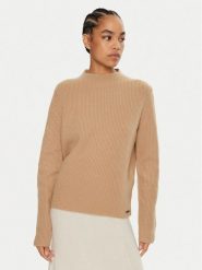 Calvin Klein Sweter K20K207426 Brązowy Relaxed Fit. Brązowe swetry damskie Calvin Klein, xs, bez wzorów, z wełny, bez kołnierzyka, bez ramiączek, bez kaptura. Za 679.99 zł.