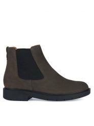 Geox Sztyblety D Spherica Ec1 D16QRC 00022 C9002 Szary. Szare botki damskie Geox, ze skóry, bez obcasa, na płaskiej podeszwie, bez zapięcia. Za 519.99 zł.