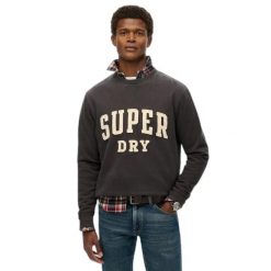 Bluza Superdry Athletic. Czarne bluzy męskie Superdry., m, bez wzorów, bez kaptura. Za 349.55 zł.