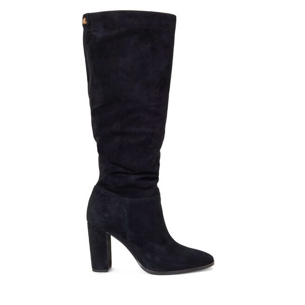 Kozaki LAUREN RALPH LAUREN. Czarne kozaki damskie Lauren Ralph Lauren, bez obcasa, na słupku. Za 1,249.00 zł.