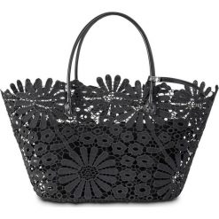 Torba shopper w kwiatowy wzór bonprix czarny. Torebki shopper damskie marki bonprix. Za 89.99 zł.