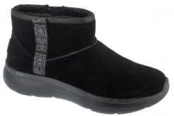Buty zimowe damskie, On-The-GO Encore - Fireside. Czarne obuwie sportowe damskie Skechers, bez wzorów, z materiału. Za 219.99 zł.