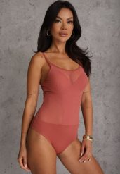 Różowy Jednoczęściowy Strój Kąpielowy z Siateczką i Wycięciem na Plecach Xenneth. Czerwone kostiumy jednoczęściowe damskie Renee, s, bez wzorów. Za 109.99 zł.