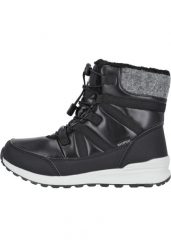 Damskie buty zimowe Whistler Kourne. Czarne obuwie sportowe damskie Whistler, bez wzorów, z materiału, trekkingowe. Za 297.50 zł.