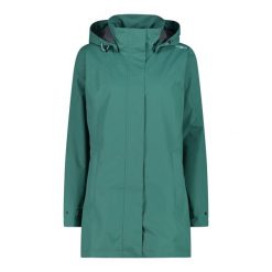 Płaszcz damski turystyczne CMP 39X6646. Zielone kurtki damskie CMP, s, bez wzorów, bez kaptura, trekkingowe. Za 340.00 zł.