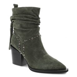 Zielone Botki Alma En Pena Modne Kowbojki Damskie. Zielone botki damskie Alma en Pena, na wiosnę, z jeansu, eleganckie, bez obcasa, bez zapięcia. Za 619.00 zł.