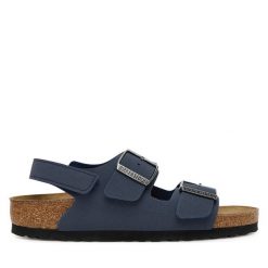 Sandały Birkenstock. Niebieskie sandały chłopięce Birkenstock, bez zapięcia. Za 319.99 zł.