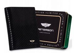 Portfel skórzany Peterson [DH] PTN 333-CA czarny. Czarne portfele męskie Peterson, bez wzorów, ze skóry. Za 105.99 zł.