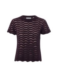Rich & Royal bluzka z dzianiny Kobiety Sztuczne włókno lila, XS. Bluzki damskie Rich & Royal, xs, bez wzorów, z dzianiny, bez kołnierzyka, bez ramiączek. Za 479.95 zł.