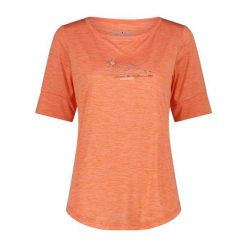 Kobiece lekkie jerseyowe ubranie sportowe CMP. Brązowe koszulki sportowe damskie CMP, bez wzorów, z dzianiny, bez kołnierzyka, bez ramiączek. Za 143.25 zł.