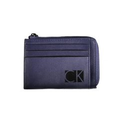 Skórzany portfel w kolorze niebieskim - (S)12 x (W)9 x (G)1 cm. Niebieskie portfele męskie Calvin Klein, bez wzorów, ze skóry. W wyprzedaży za 189.95 zł.