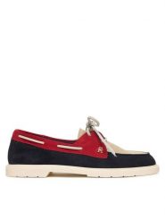 Tommy Hilfiger Półbuty Light Suede Boat Shoe FW0FW09337 Granatowy. Niebieskie półbuty damskie Tommy Hilfiger, bez wzorów, ze skóry, bez obcasa, na płaskiej podeszwie, bez zapięcia. Za 529.99 zł.