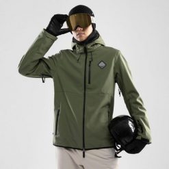 Męska kurtka snowboardowa Sporty zimowe Siroko W2 Army. Zielone kurtki męskie SIROKO, na zimę, l, bez wzorów, z softshellu, sportowe, bez kaptura. Za 844.00 zł.
