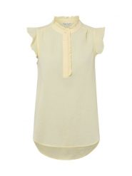 Marie Lund Bluzka Kobiety Bawełna (100%) żółty, 40. Żółte bluzki damskie Marie Lund, bez wzorów, z bawełny, eleganckie, bez kołnierzyka, bez ramiączek. Za 89.95 zł.