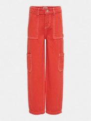 Kids ONLY Spodnie materiałowe Vilje 15316877 Czerwony Straight Fit. Czerwone spodnie materiałowe dla dziewczynek Kids Only, bez wzorów, z bawełny. Za 189.99 zł.