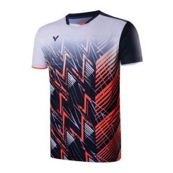 Koszulka sportowa unisex VICTOR T-40008 B. Niebieskie buty sportowe męskie Victor, xl, bez wzorów, bez kołnierzyka, bez ramiączek. Za 149.99 zł.
