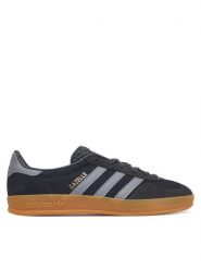 Adidas Sneakersy Gazelle Indoor KI4503 Czarny. Czarne buty sportowe chłopięce Adidas, bez wzorów, ze skóry, bez zapięcia. Za 399.99 zł.