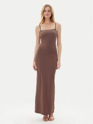 Guess Sukienka codzienna O5GK00 KCDE0 Brązowy Bodycon Fit. Brązowe sukienki damskie Guess, na co dzień, xs, z aplikacjami, z syntetyku, bez kołnierzyka, bez ramiączek, bodycon. Za 279.99 zł.