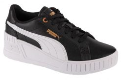 Buty sportowe Sneakersy damskie, Karmen Wedge. Czarne obuwie sportowe damskie Puma, bez wzorów, z materiału, trekkingowe. Za 199.99 zł.