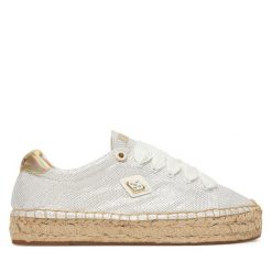 Espadryle REPLAY. Białe espadryle damskie Replay, bez wzorów, bez obcasa, bez zapięcia. Za 349.99 zł.