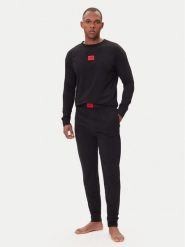 HUGO Piżama Galaxy 50549188 Czarny Regular Fit. Czarne piżamy męskie Hugo, m, bez wzorów, z bawełny, bez ramiączek. Za 429.95 zł.