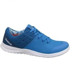 Buty treningowe damskie Reebok Dmx Lite Prime. Niebieskie obuwie sportowe damskie Reebok, bez wzorów, z gumy, na fitness i siłownię. Za 203.00 zł.