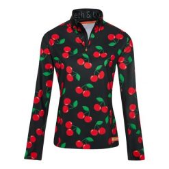 Bluza narciarska Damska Gareth & Lucas The One Hundred and Ten. Czarne bluzy damskie GARETH & LUCAS, na zimę, bez wzorów, z elastanu, bez kaptura. Za 229.99 zł.