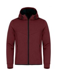 Clique Hayden kurtka z kapturem z miękkiego materiału air-layer – Burgundy. Czerwone kurtki męskie CLIQUE, m, bez wzorów, z elastanu, z kapturem. Za 248.45 zł.