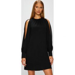 Morgan - Sukienka. Czarne sukienki damskie Morgan, na co dzień, bez wzorów, z elastanu, casualowe, bez kołnierzyka, bez ramiączek, mini, proste. W wyprzedaży za 259.90 zł.