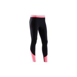 Legginsy fitness kardio 100. Czarne legginsy sportowe damskie DOMYOS. Za 49.99 zł.