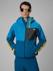4F Kurtka softshell wiatroodporna membrana 10000 męska - niebieska 3XL. Niebieskie kurtki męskie 4f, l, bez wzorów, z materiału, bez kaptura. Za 699.99 zł.