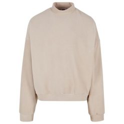 Męska Polarowa Bluza Oversize. Brązowe bluzy męskie Urban Classics, l, bez wzorów, z polaru, bez kaptura. Za 137.99 zł.