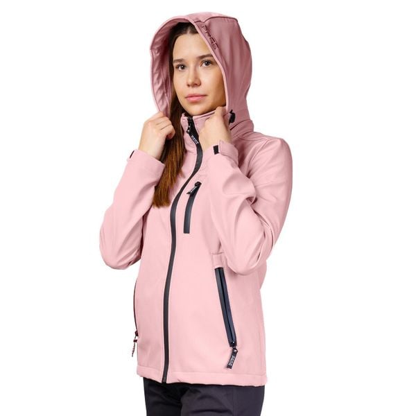 Kurtka softshell damska PROS SPORT 701. Brązowe kurtki damskie Pros, m, z aplikacjami, z dzianiny, bez kaptura. Za 299.00 zł.