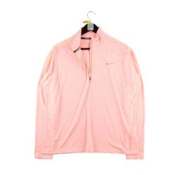 Second life - Koszulka z długim rękawem Dri-Fit dla kobiet - Stan dobry. Brązowe koszulki sportowe damskie Nike, bez wzorów, sportowe, bez kołnierzyka. Za 84.56 zł.