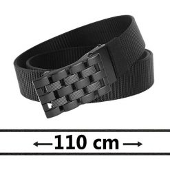 Pasek Materiałowy, Czarny 110 cm, Solidny, Automatyczna Klamra, Militarny -Pako Jeans. Czarne paski damskie Pako Jeans, bez wzorów, z jeansu, klasyczne. Za 49.00 zł.